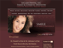 Tablet Screenshot of leclairdental.com